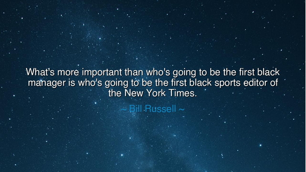 What's more important than who's going to be the first black